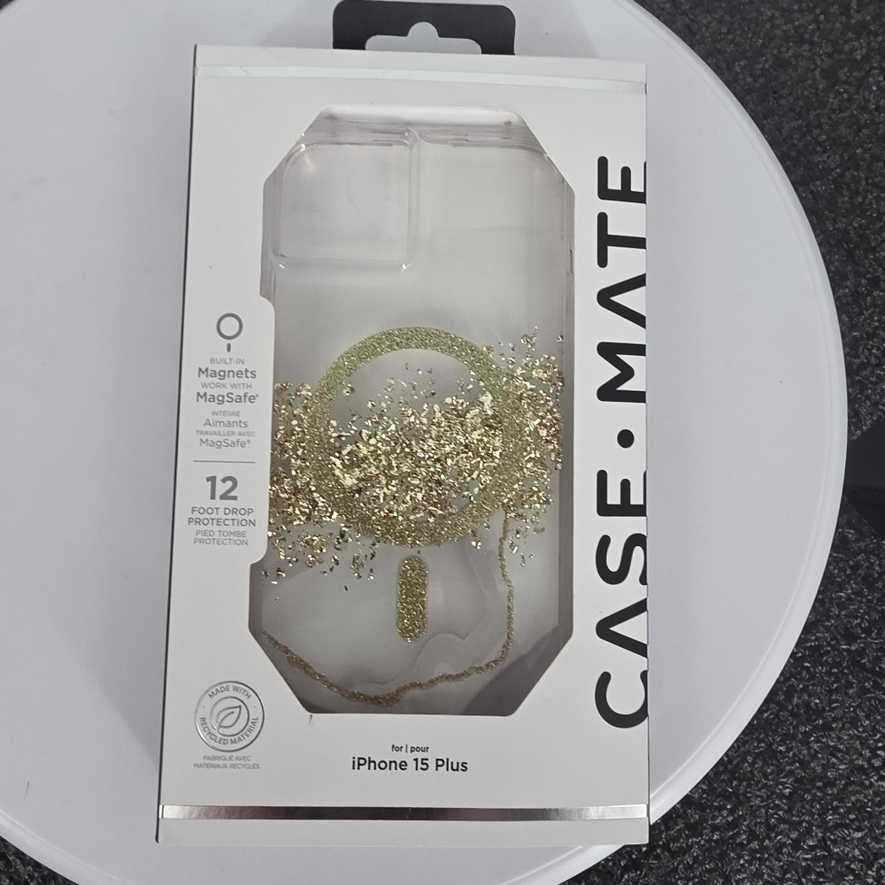 Case-Mate iPhone 15 Plus Case - Karat Gold MagSafe Magnetic Protective Cover